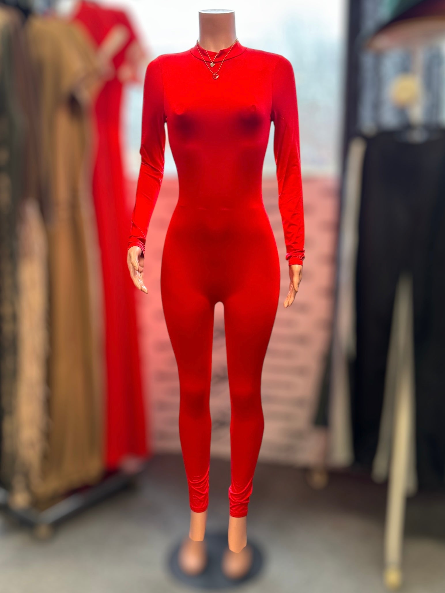 Mock Neck Catsuit